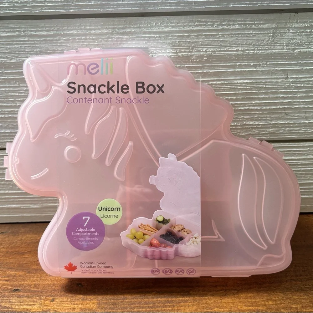 Melii Unicorn Snackle Box Food Storage Container NEW